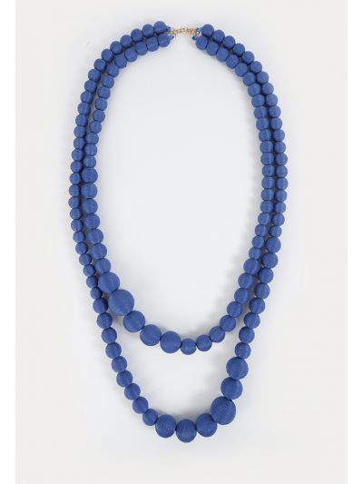 Double Layered Wrapped Robe Circles Necklace -Sale