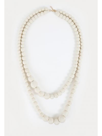 Double Layered Wrapped Robe Circles Necklace -Sale