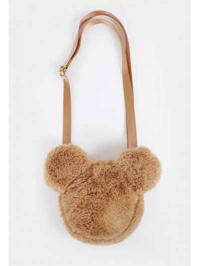 Furry Mickey Shaped Crossbody Kids Bag -Sale