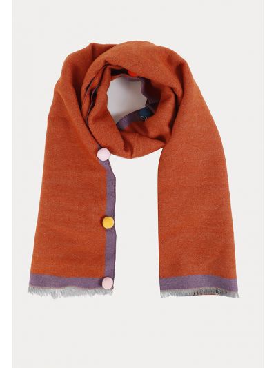 Colorful Pom Pom Knitted Kids Pashmina -Sale