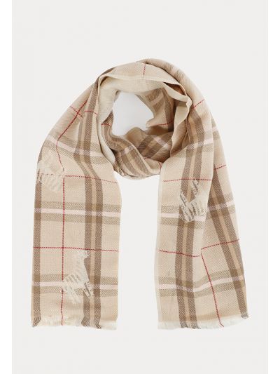 Checked Knitted Kids Pashmina -Sale