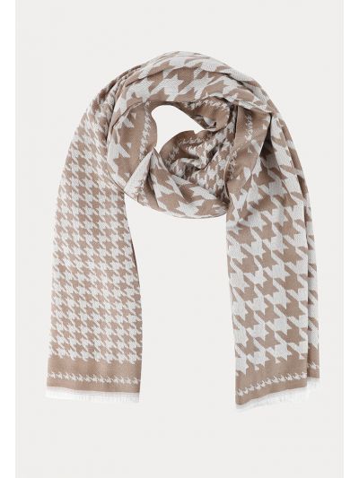 Houndstooth Framed Winter Scarf -Sale