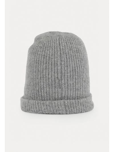 All Over Ribbed Knitted Slouchy Beanie -Sale