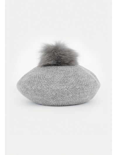 Faux Fur Pom Warm Knitted Beanie Hat