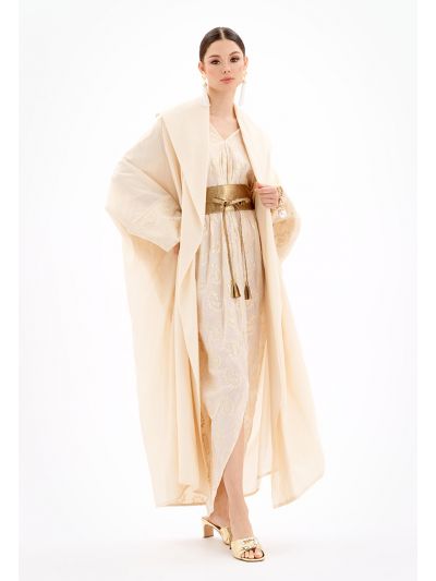 Open Maxi Abaya With Sequins Details -Sale