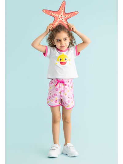 Baby Shark Printed Elasticated Drawstring Shorts -Sale