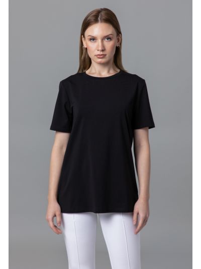 Solid Round Neck Top