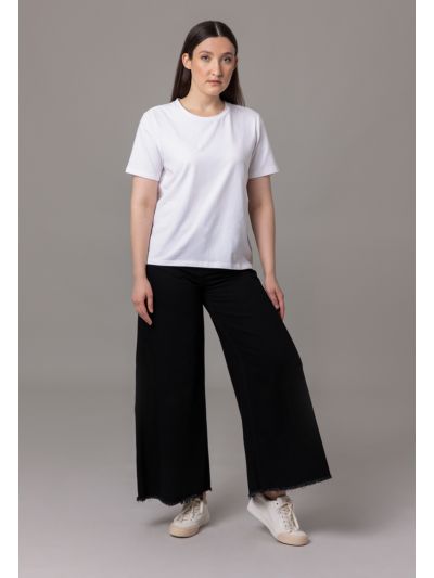 High Rise Wide Leg Classic Denim Trousers -Sale