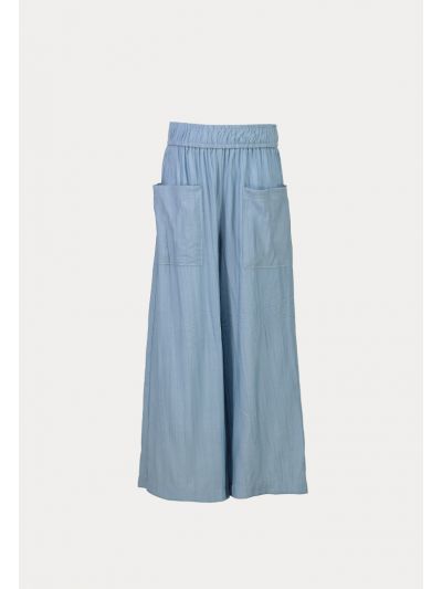 Solid Textured Square Pocket Pants -Sale