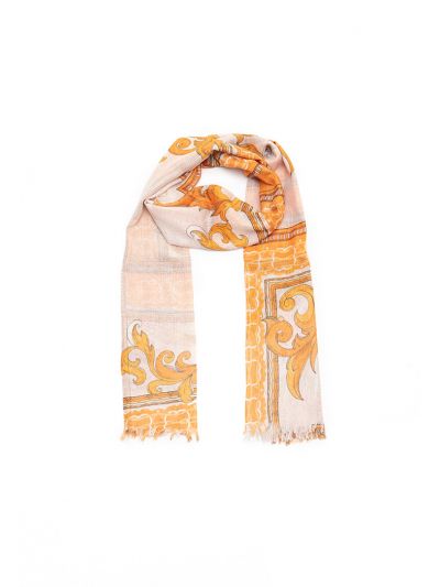 Multi Printed Tassel Trimmed Scarf -Sale