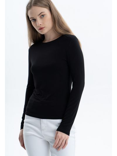 Long Sleeve Basic Solid Top -Sale