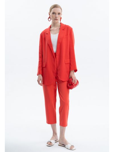 Solid Mid-Rise Pants with Pockets