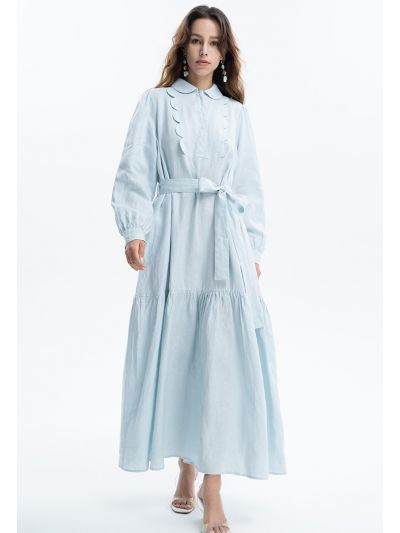 Scalloped Yoke Maxi Dress -Sale
