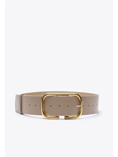 Wide Double Buckle Side Fashion Belt