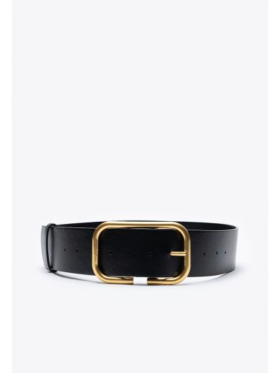 Wide Double Buckle Side Fashion Belt