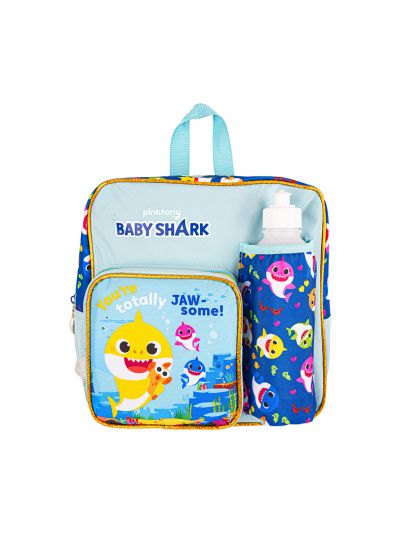 Baby Shark Blue Pre School Backpack With Accessories
