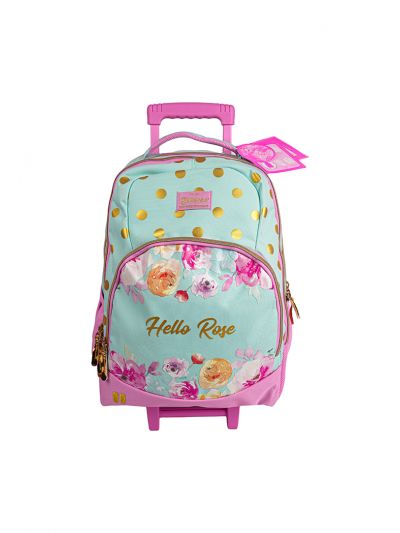 Pause Rose Trolley Bag 18 Inch With Pencil Case
