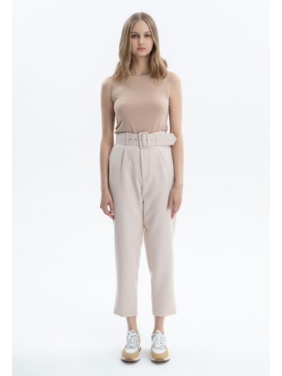 Solid Trouser with Belt