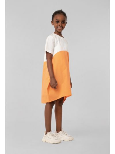 Colorblock High-Low Balloon Dress -Sale