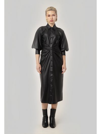 Maxi Faux Leather Dress