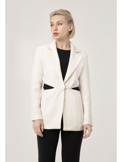 Tweed Jacket With Side Openings