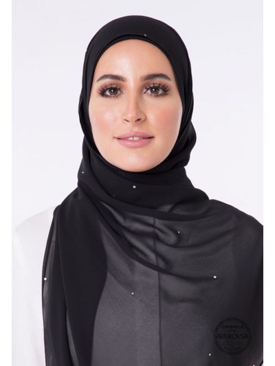 Studded Swarovski Crystal Hijab