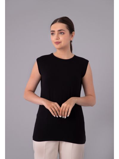 Crew Neck Solid Basic Knitted T-Shirt(Free Size)