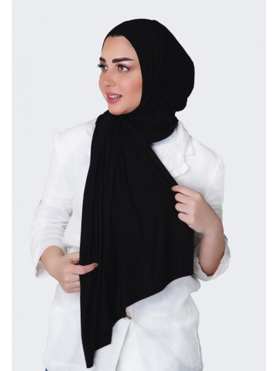 Half Embroidered Half Plain Hijab
