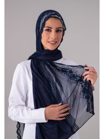 Mesh Scallop Lace Hijab