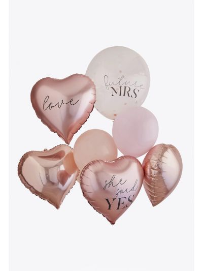 Rose Gold Hen Party Balloons Bundle