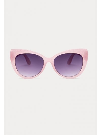 Cat Eye Glittery Frame Sunglasses -Sale