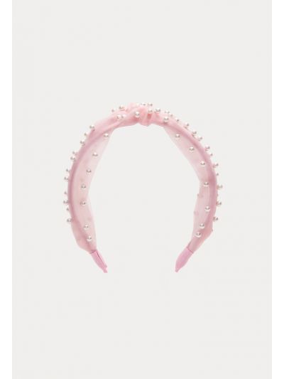 Pearls Beaded Bow Knot Headband -Sale