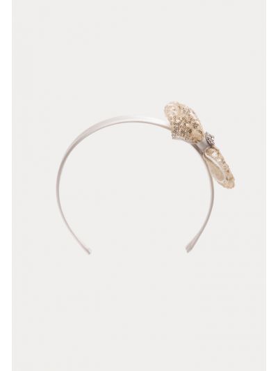 Sequins Bow Rhinestone Knotted Headband -Sale