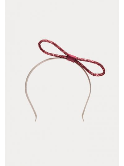 Lurex Lace Bow Tie Headband -Sale