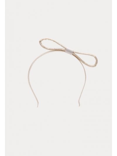 Lurex Lace Bow Tie Headband -Sale