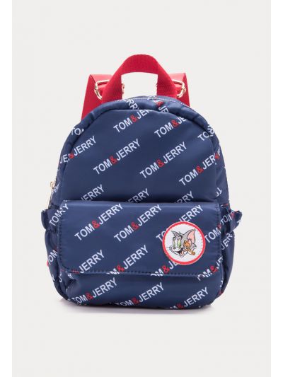 Tom And Jerry Printed Patch Backpack