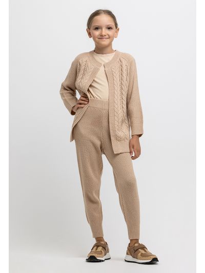 Relaxed Fit Knitted Solid Pants -Sale