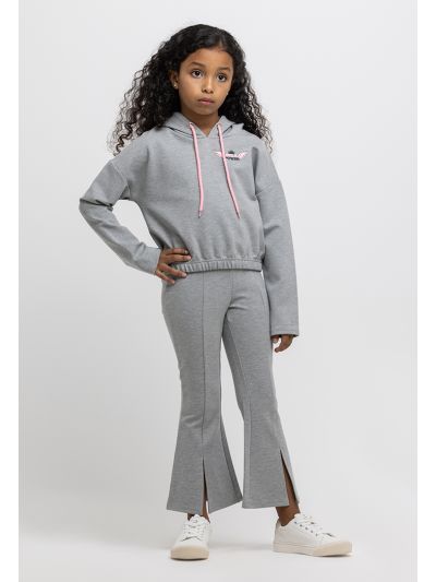 Solid Bottom Front Slits Charleston Pants -Sale