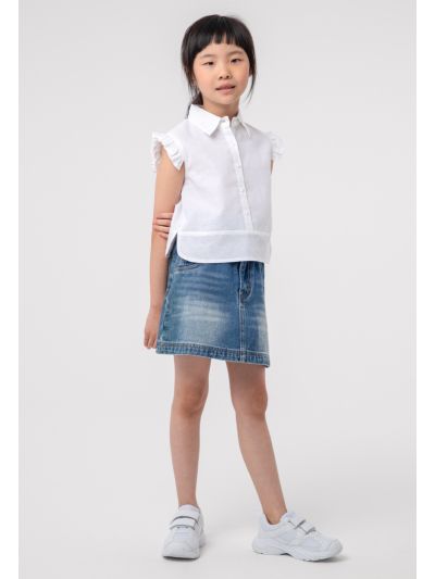 Girls Paper Bag Denim Skirt -Sale