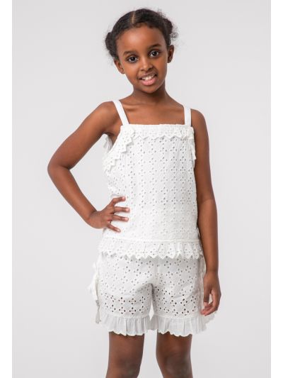 Scallop Schiffli Girls Cami Top -Sale