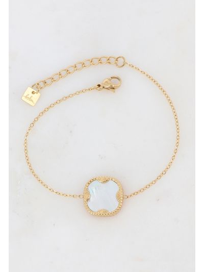 Rounded Square Natural Stone Bracelet