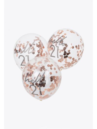 Hello 21 Birthday Balloons