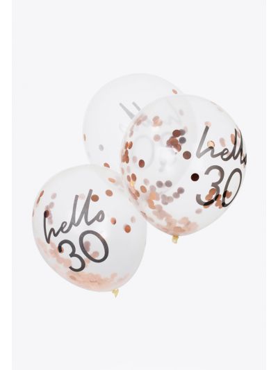 Hello 30 Birthday Balloons