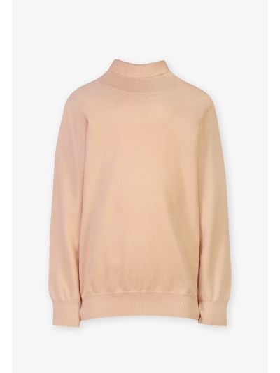 Solid Turtleneck Top