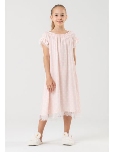 Polka Dots Ruffle Frill Sleep Dress -Sale