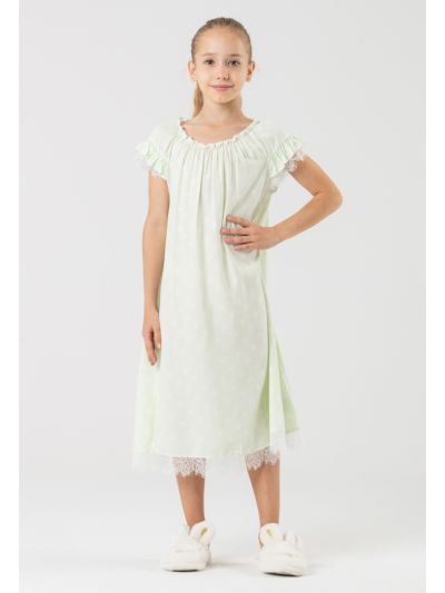Polka Dots Ruffle Frill Sleep Dress -Sale