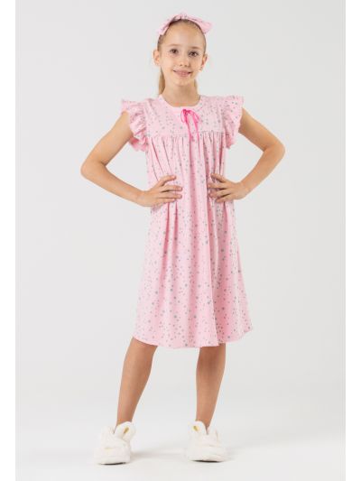 Starry Prints Frill Dress And Short Sets -Sale