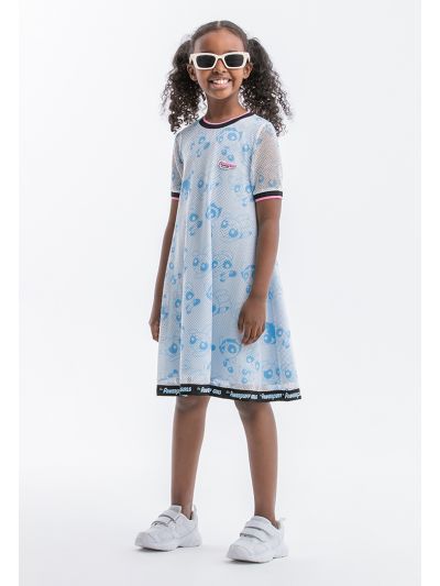 Powerpuff Girls Double Layer Net Dress -Sale
