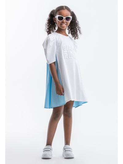 Powerpuff Girls Colorblock Emboss Print Tent Dress -Sale