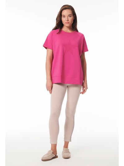 Lurex Striped Solid Leggings  -Sale
